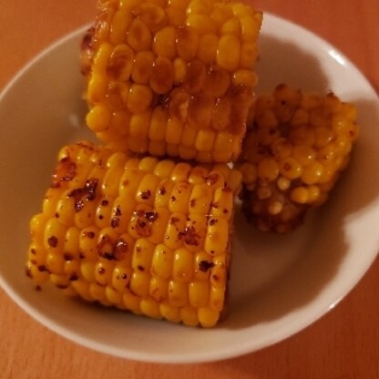 焼きとうもろこし　初めて作ってみました。
美味しかったです(^ー^)